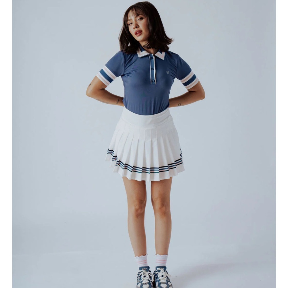 Women's Blue Polo Top